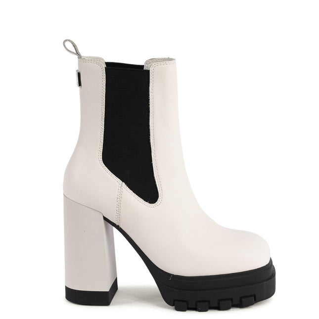 Tommy Hilfiger White Leather Ankle Boots