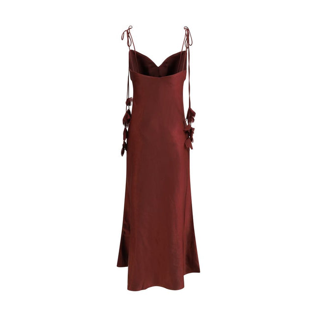 Self-Portrait Bordeaux Polyester Cocktail Dress