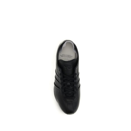 Y-3 Black Calf Leather Bos Taurus Athletic Sneakers