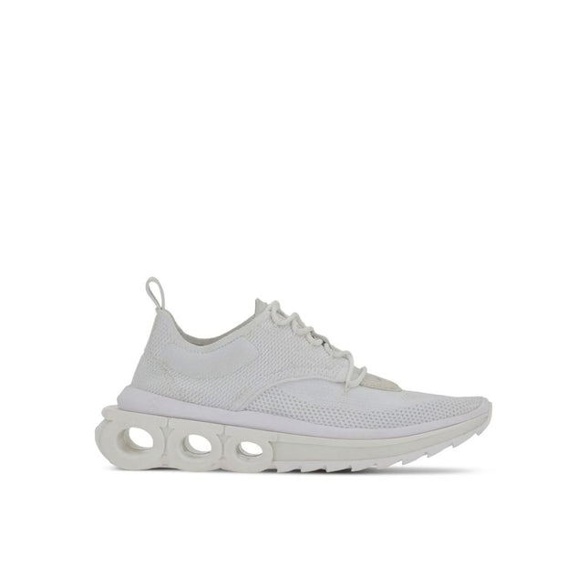 Salvatore Ferragamo White Nylon Athletic Sneakers