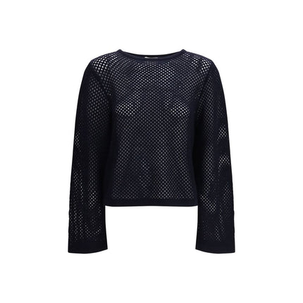 Allude Blue Wool Sweatshirt