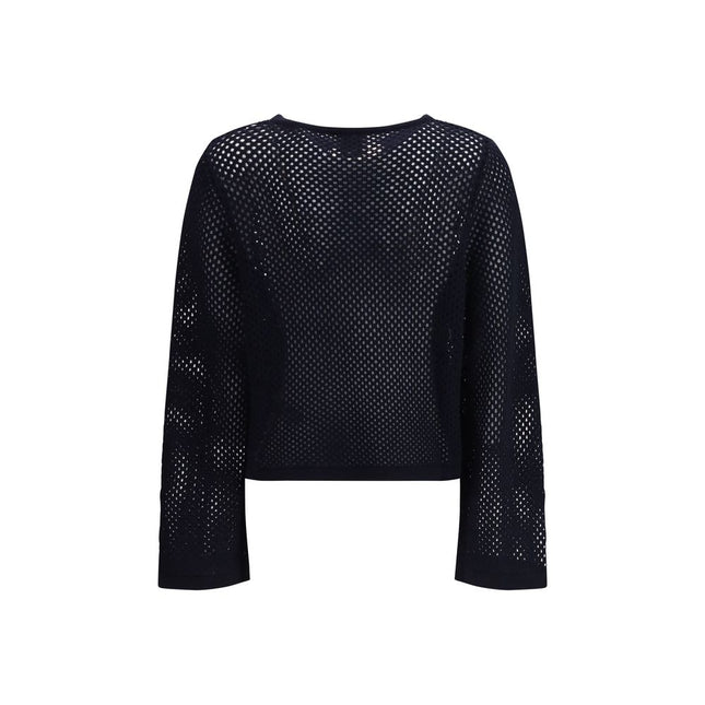 Allude Blue Wool Sweatshirt