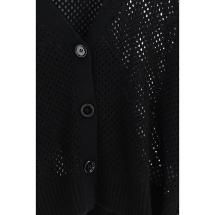 Allude Black Wool Cardigan