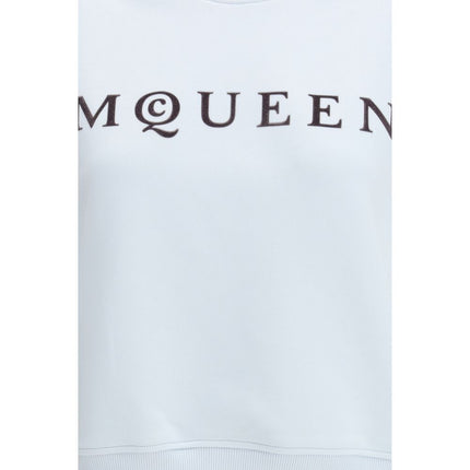 Alexander McQueen Blue Cotton Sweatshirt