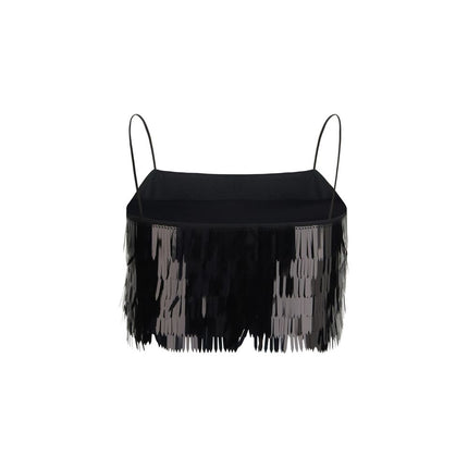 Self-Portrait Black Polyester Blouse