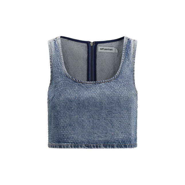 Self-Portrait Blue Denim Shirt