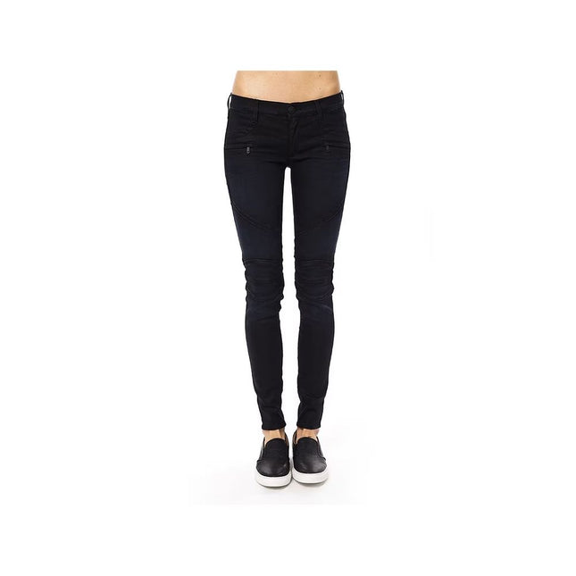 Gas Blue Cotton Skinny Pants