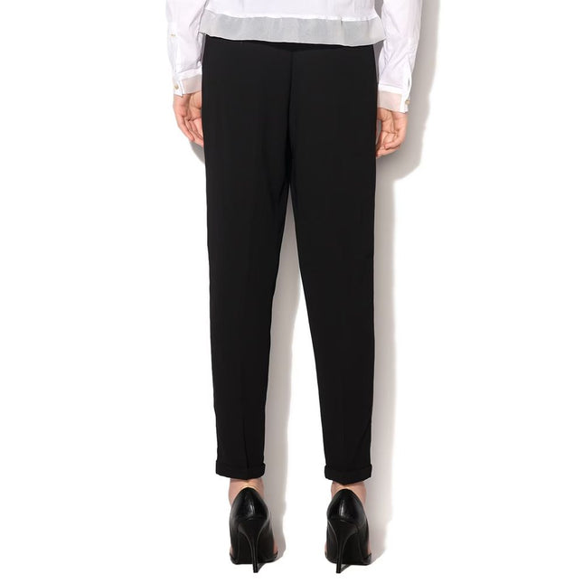 Gas Black Polyester Casual Pants