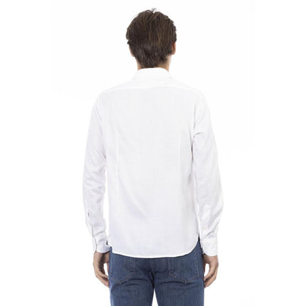 Baldinini Trend White Cotton Long Sleeve T-Shirt