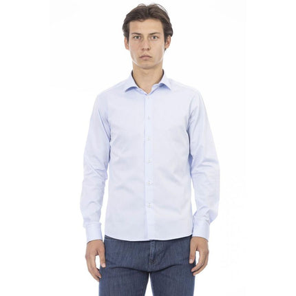 Baldinini Trend Blue Cotton Long Sleeve T-Shirt
