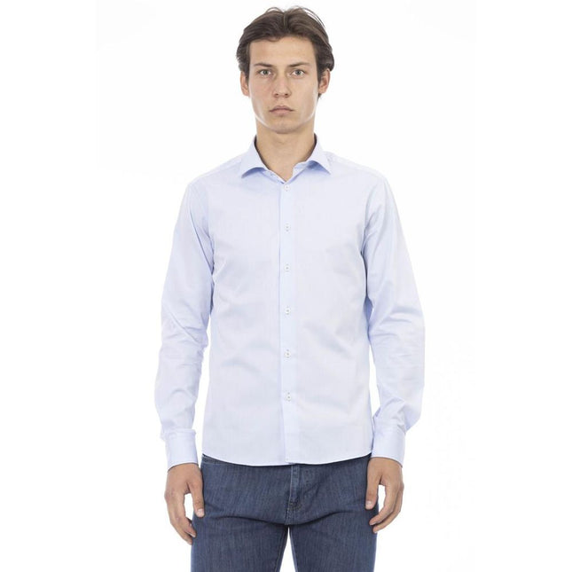 Baldinini Trend Blue Cotton Long Sleeve T-Shirt