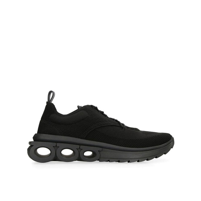 Salvatore Ferragamo Black Fabric Athletic Sneakers