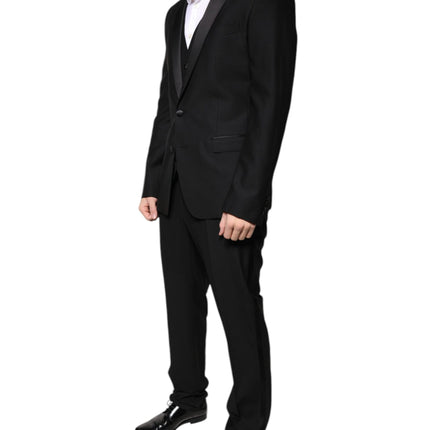 Dolce & Gabbana Black Virgin Wool Tuxedo