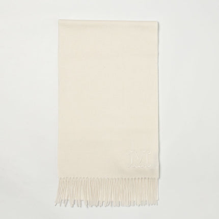 Max Mara White Cashmere Scarf