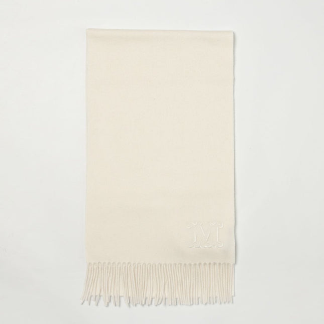 Max Mara White Cashmere Scarf
