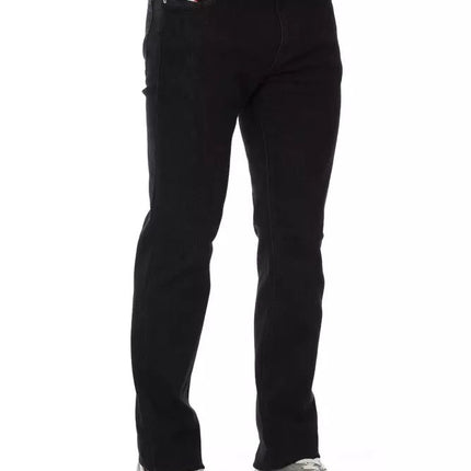 Baldinini Trend Black Cotton Straight-Leg Jeans