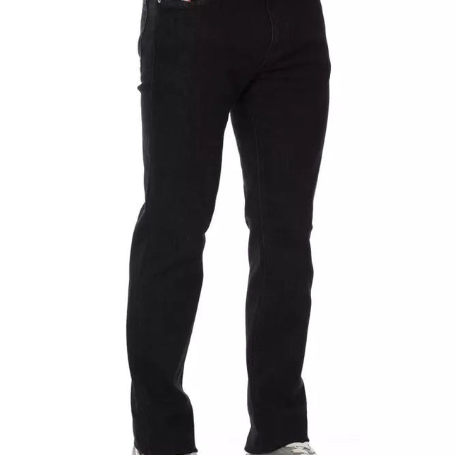 Baldinini Trend Black Cotton Straight-Leg Jeans