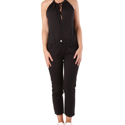 Met Black Cotton Jumpsuit