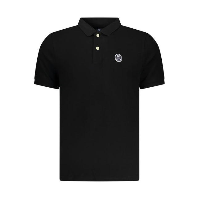 North Sails Black Cotton Mens Polo Shirt