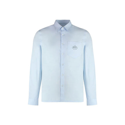 Prada Blue Cotton Dress Shirt