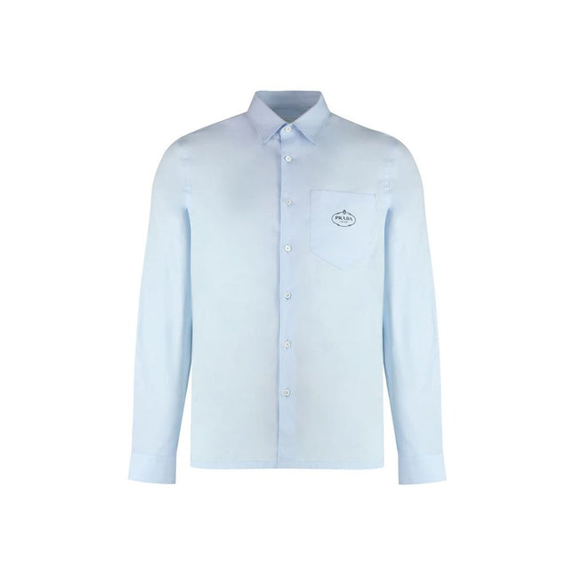 Prada Blue Cotton Dress Shirt