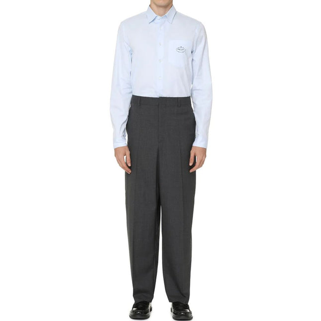 Prada Blue Cotton Dress Shirt