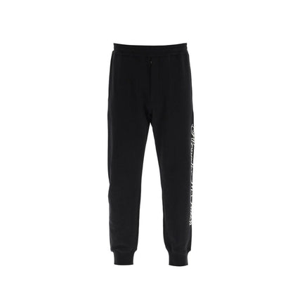 Alexander McQueen Black Cotton Joggers (Workout Pants)