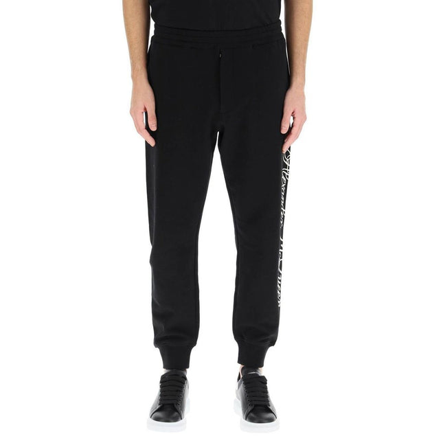 Alexander McQueen Black Cotton Joggers (Workout Pants)