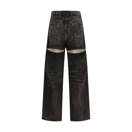 The Attico Black Cotton High-Waisted Jean