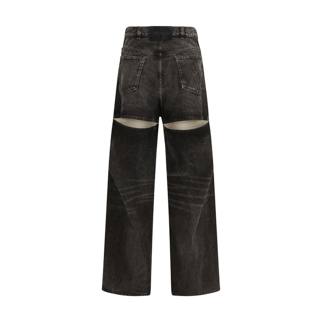 The Attico Black Cotton High-Waisted Jean