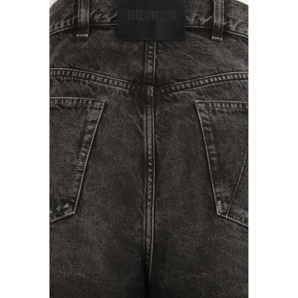 The Attico Black Cotton High-Waisted Jean