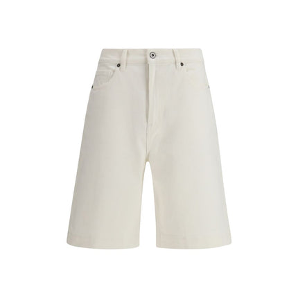 P.A.R.O.S.H. White Cotton Bermuda Shorts