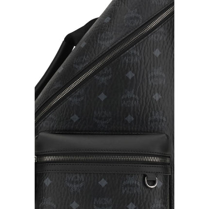 MCM Black Fabric Backpack