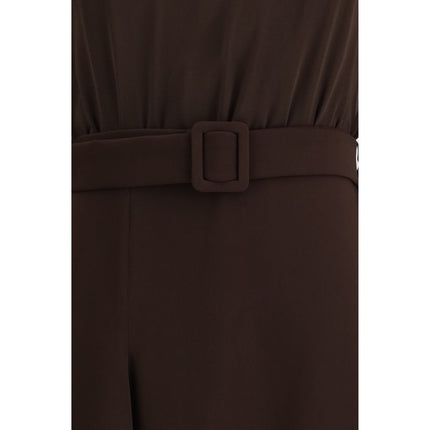P.A.R.O.S.H. Brown Polyester Casual Dress
