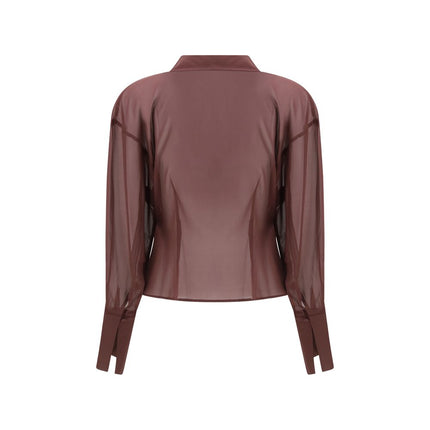 The Andamane Purple Silk Blouse