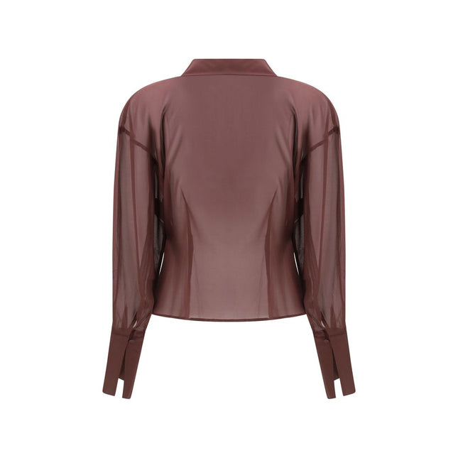 The Andamane Purple Silk Blouse