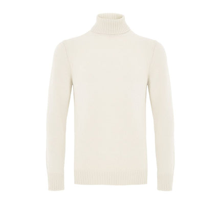 Gran Sasso White Wool Turtleneck