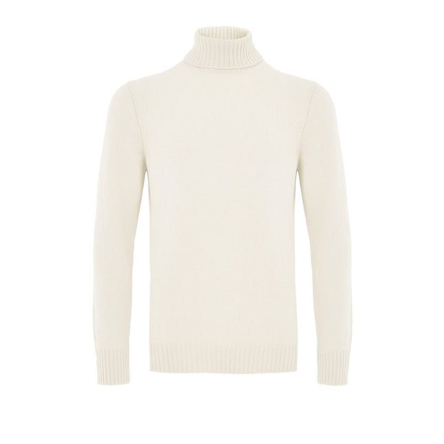 Gran Sasso White Wool Turtleneck