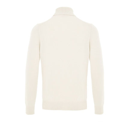 Gran Sasso White Wool Turtleneck