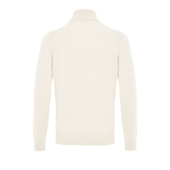 Gran Sasso White Wool Turtleneck
