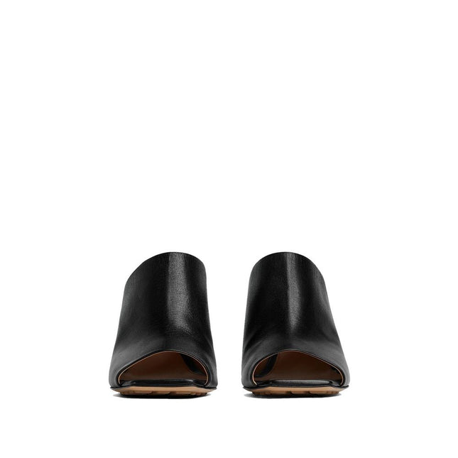 Bottega Veneta Black Lamb Leather Mules