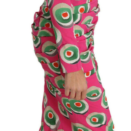 Dolce & Gabbana Pink Silk Cup Cake Sheath Stretch  Dress