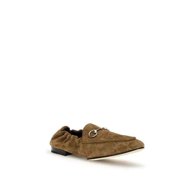 Gucci Brown Calf Leather Bos Taurus Slip-On Loafers