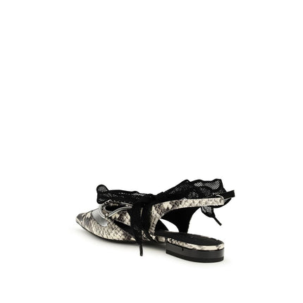 PINKO Multicolor Calf Leather Bos Taurus Ballet Flats