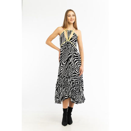 Patrizia Pepe Black Viscose Casual Dress