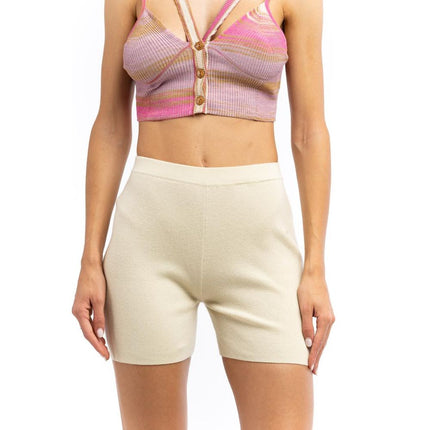 Patrizia Pepe Beige Nylon Leggings