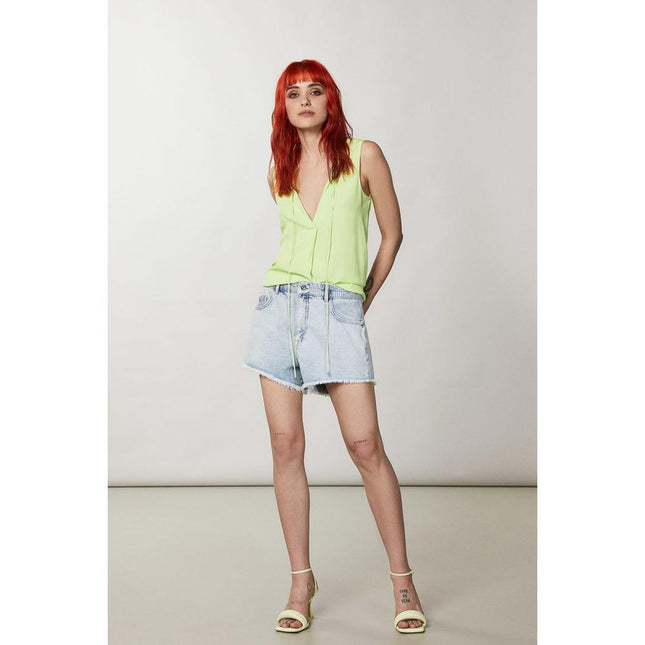 Patrizia Pepe Yellow Denim Shorts