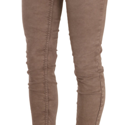 CYCLE Brown Low Waist Slim Fit Skinny Pants