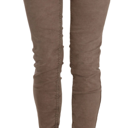 CYCLE Brown Low Waist Slim Fit Skinny Pants