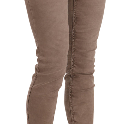 CYCLE Brown Low Waist Slim Fit Skinny Pants